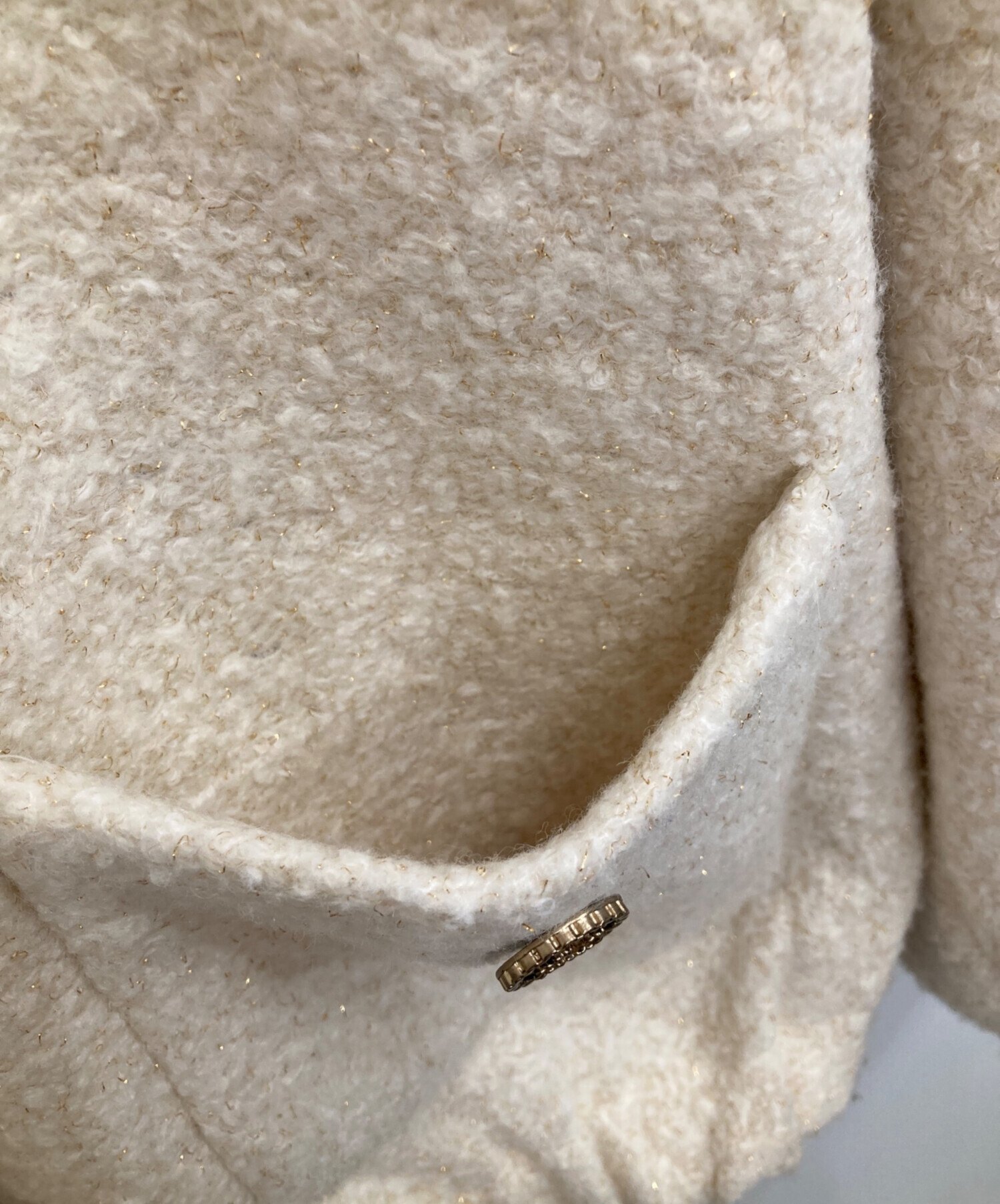 中古・古着通販】COEL (コエル) ラメツイードブルゾン アイボリー