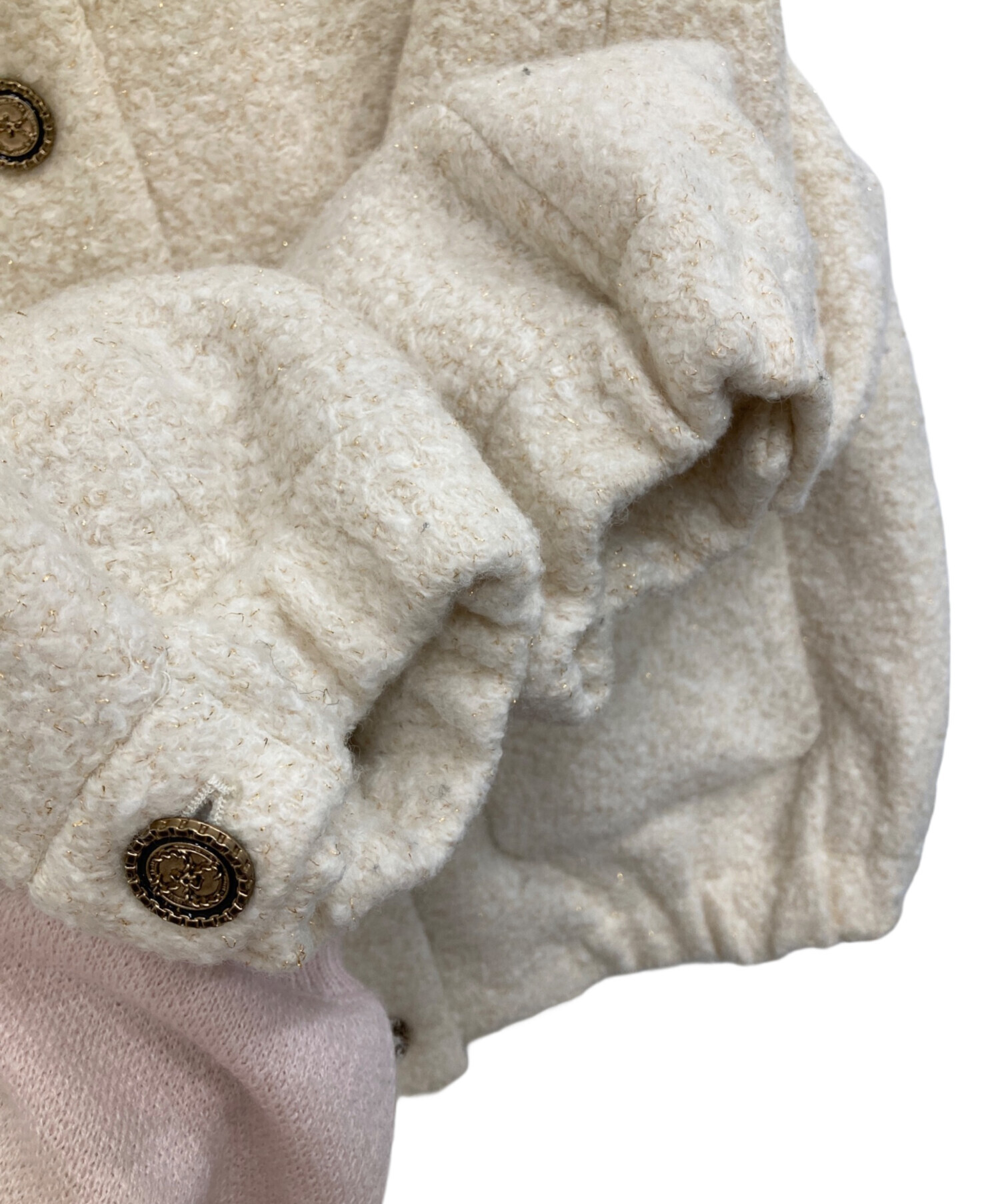 【新品未使用】定価48,400円 コエル ラメツィード ブルゾン　アイボリー 中古・古着通販】COEL (コエル) ラメツイードブルゾン アイボリー