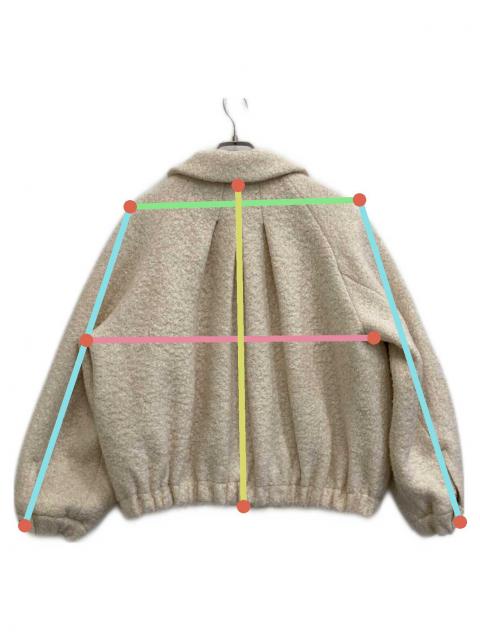 【新品未使用】定価48,400円 コエル ラメツィード ブルゾン　アイボリー COEL ラメツィードブルゾン | KOKO
