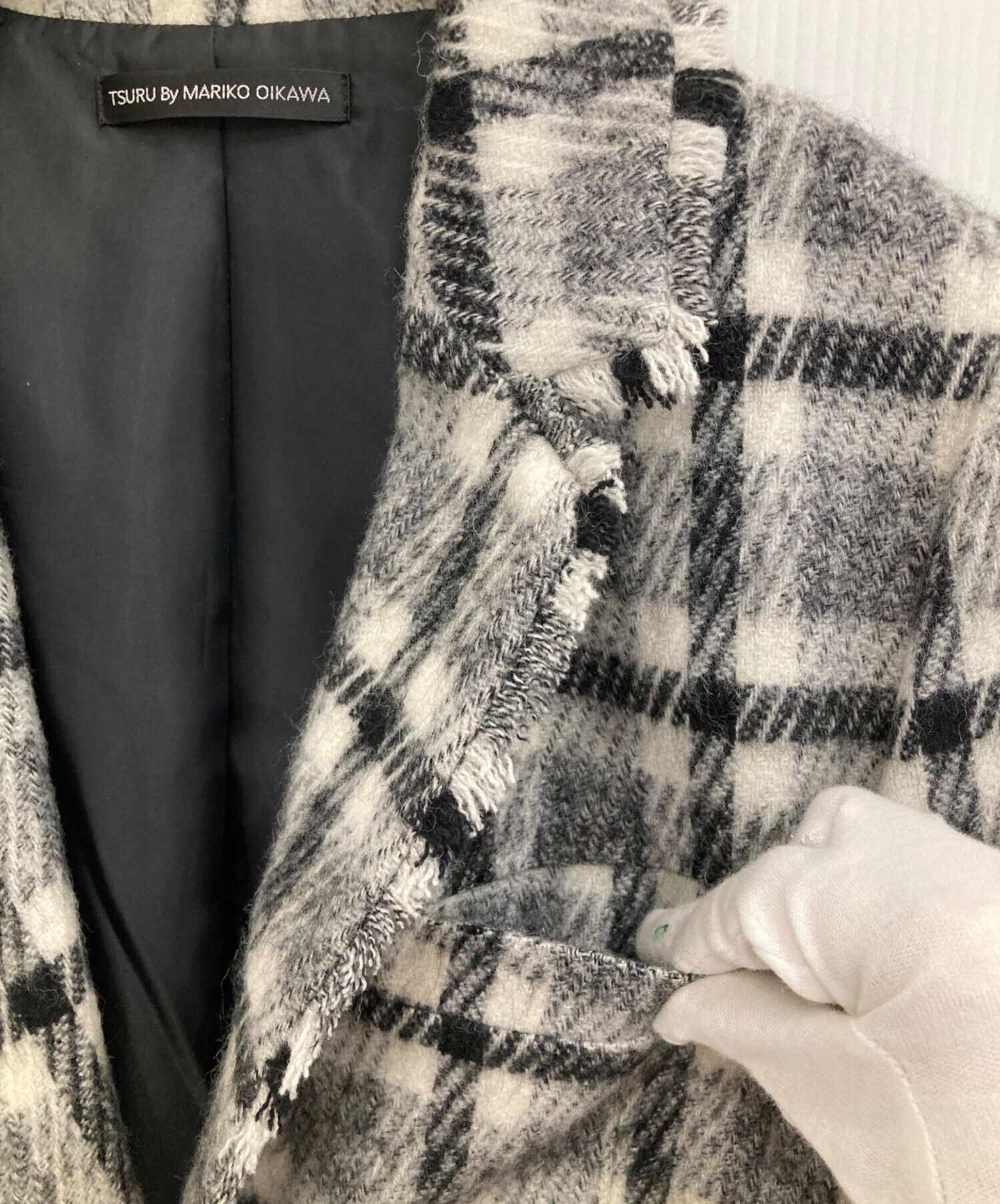 ツルバイマリコオイカワ　ツイードジャケット　チェック 中古・古着通販】TSURU by MARIKO OIKAWA (ツルバイマリコオイカワ