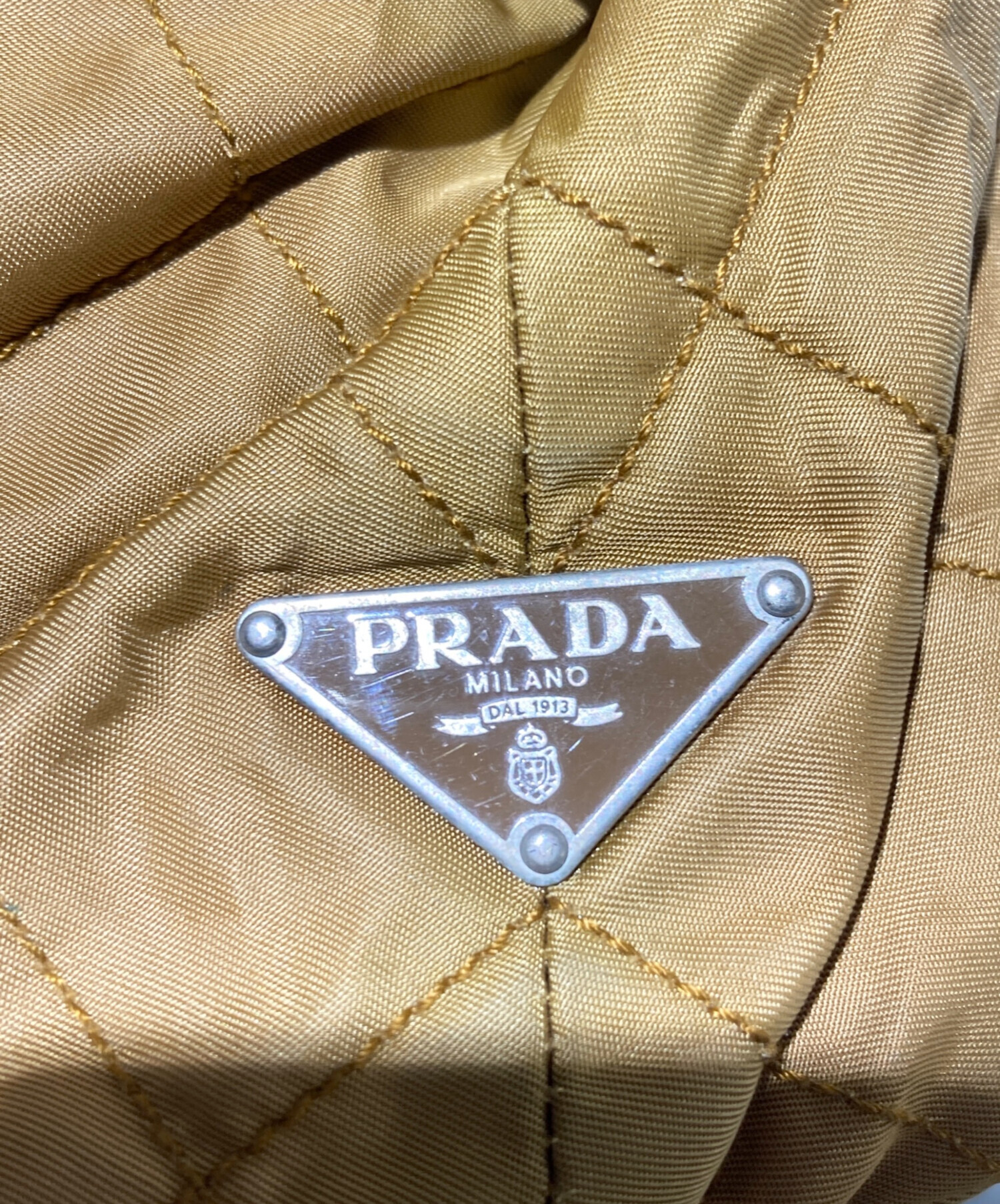 中古・古着通販】PRADA (プラダ) キルティングチェーントートバッグ