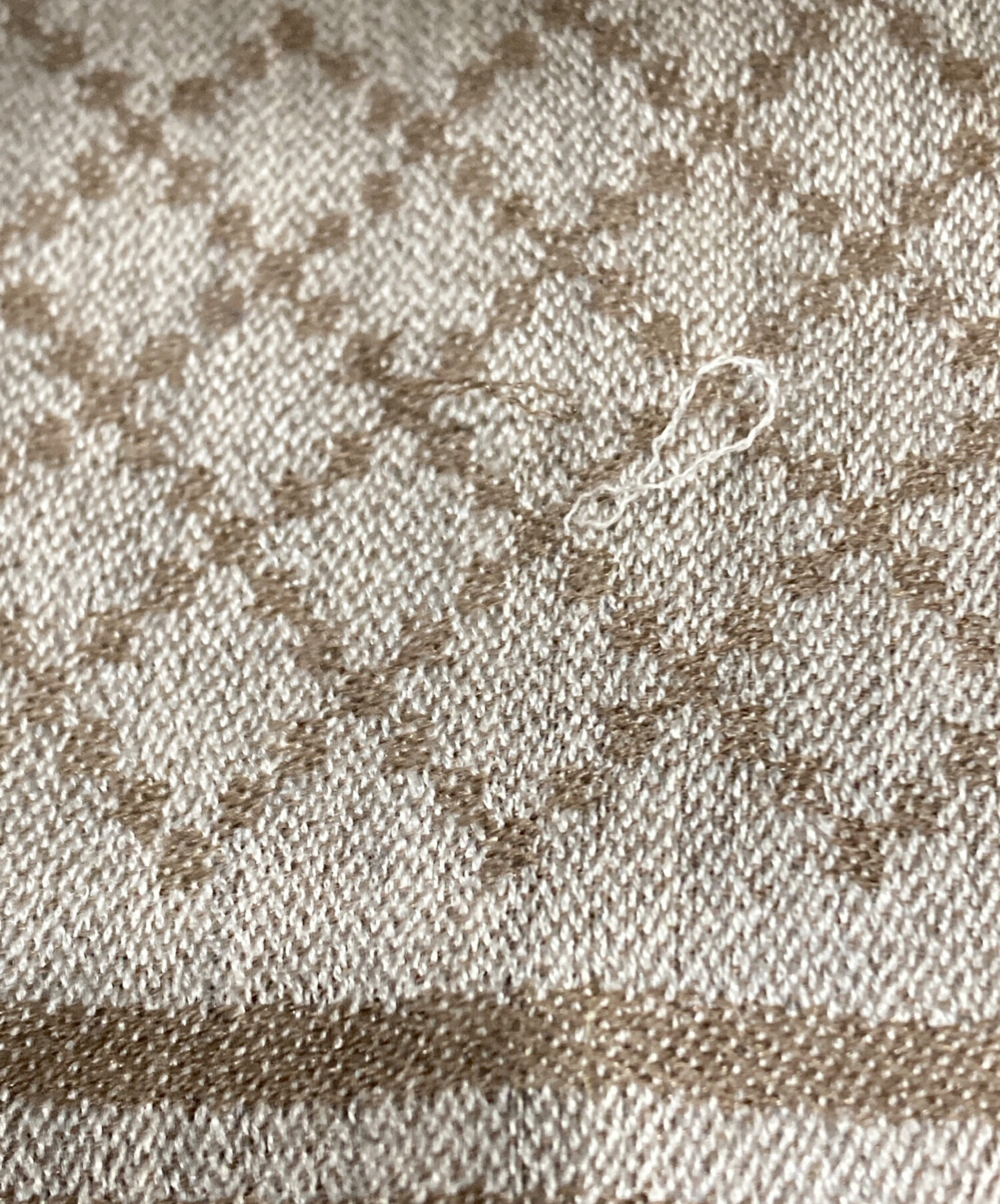 中古・古着通販】GUCCI (グッチ) GG柄 フォックスファー付 ストール