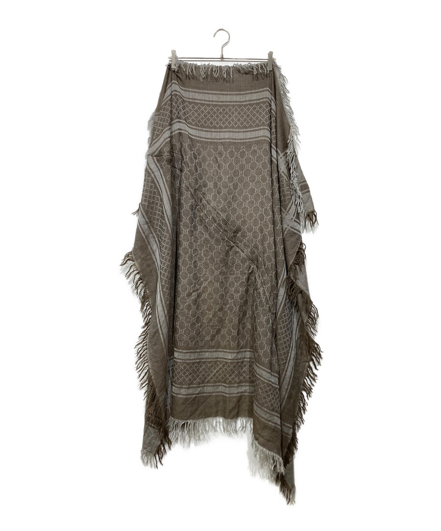 中古・古着通販】GUCCI (グッチ) GG柄 フォックスファー付 ストール