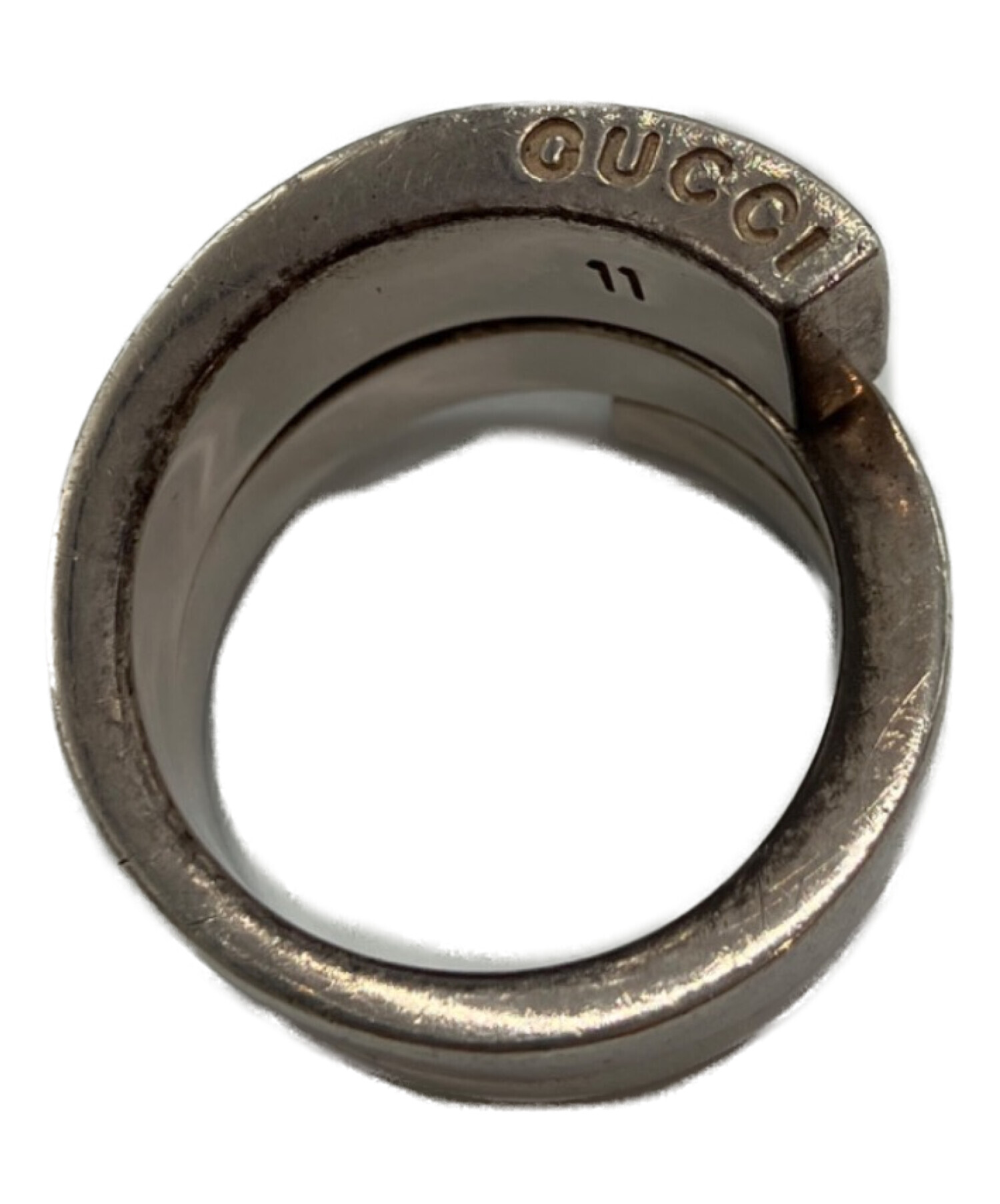 GUCCI スパイラル スネークリング 約12号　刻印サイズ:14 中古・古着通販】GUCCI (グッチ) スパイラル G スネーク リング サイズ