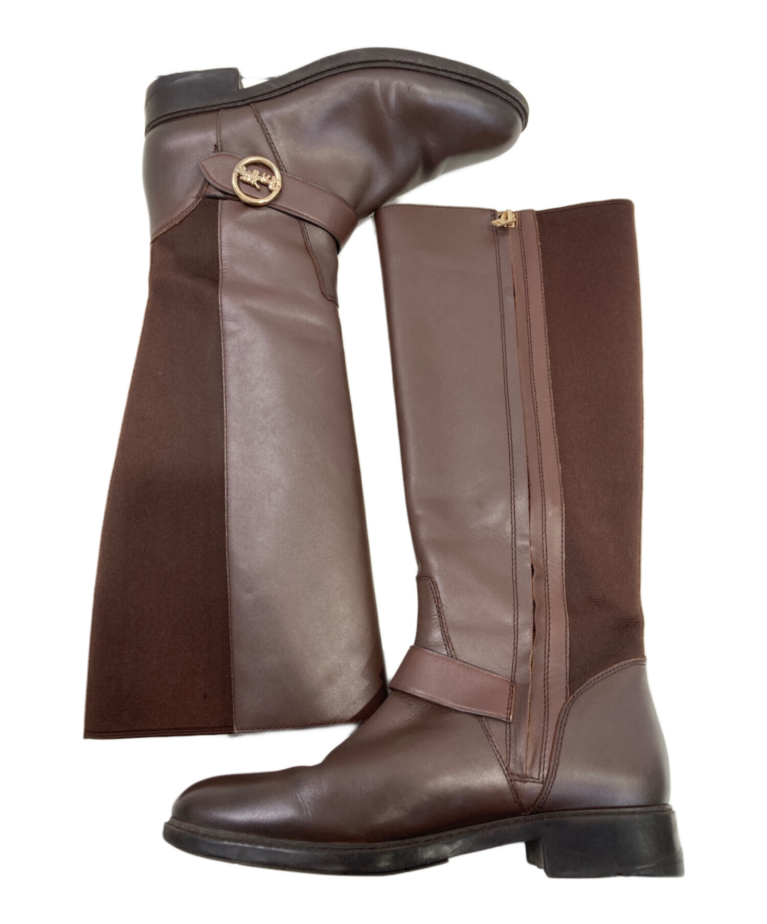 中古・古着通販】COACH (コーチ) ロングブーツ ブラウン サイズ:24.5