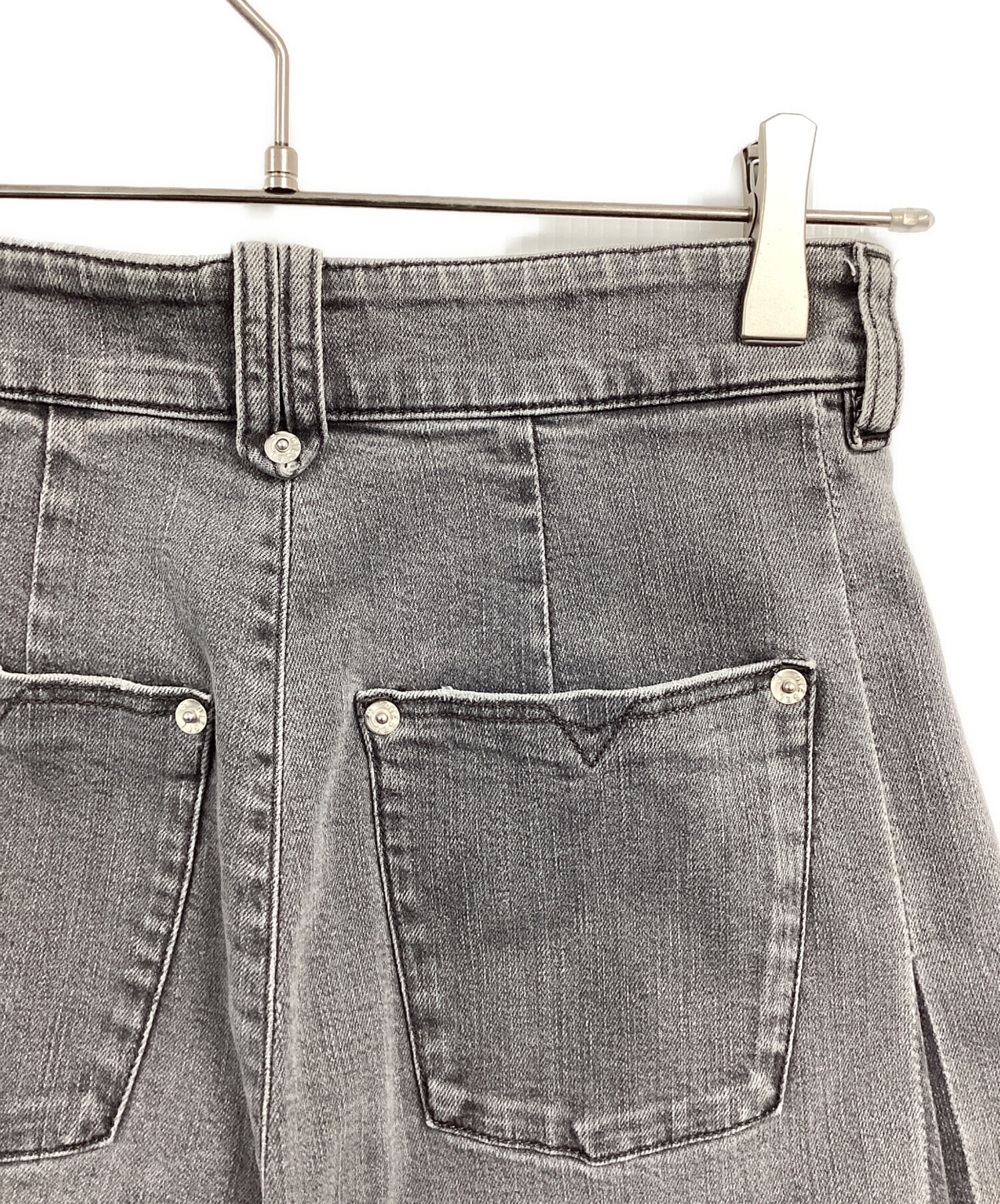 DIESEL ワイドデニムパンツ 中古・古着通販】DIESEL (ディーゼル) カットオフワイドデニムパンツ