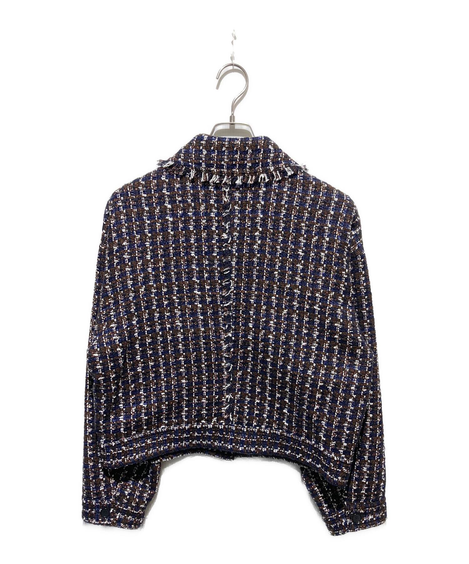 中古・古着通販】#Newans (ハッシュニュアンス) ツイードブルゾン