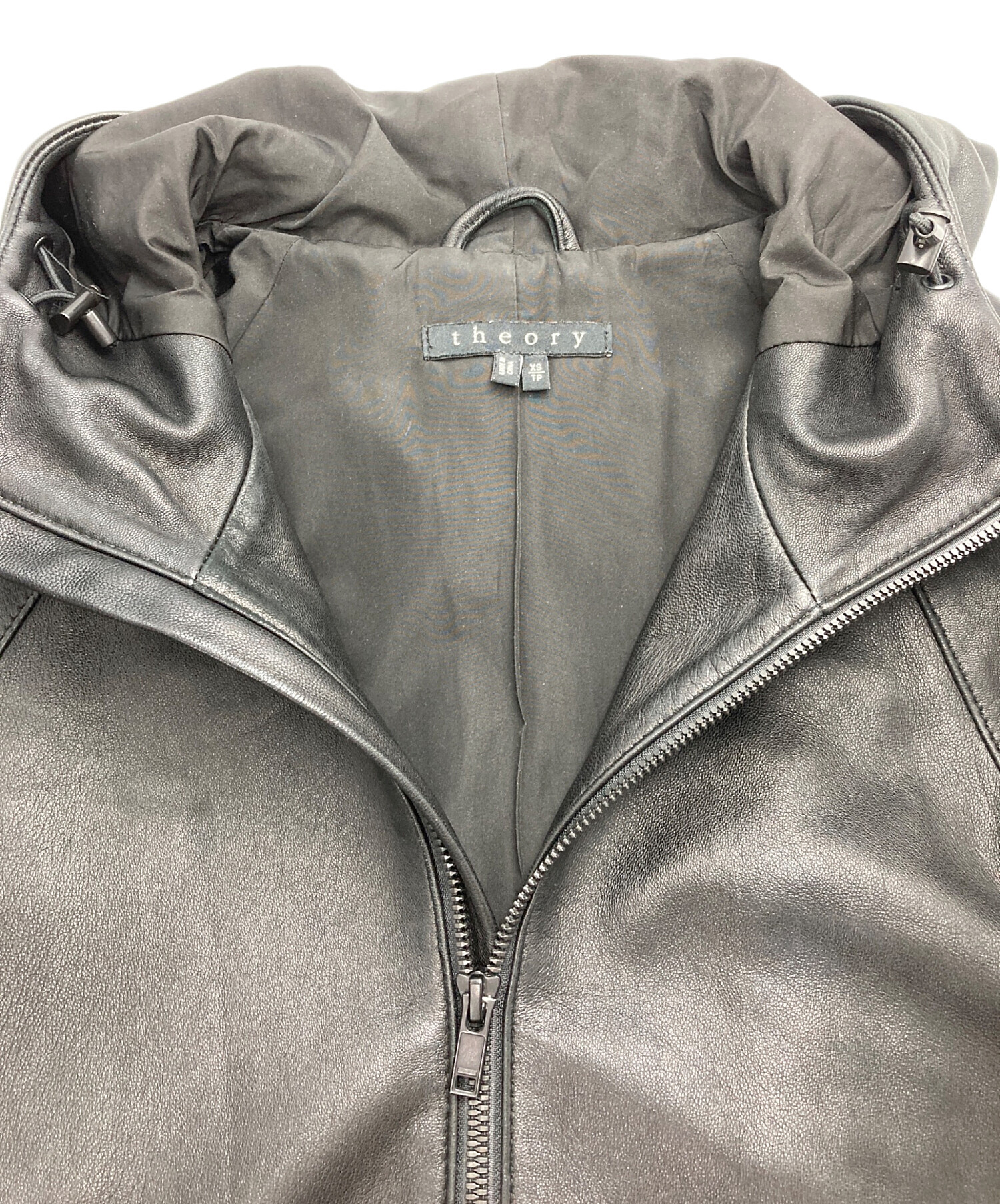 中古・古着通販】theory (セオリー) フーディーラムレザージャケット