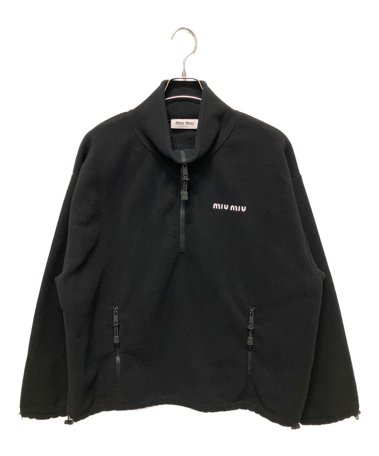 中古・古着通販】MIU MIU (ミュウミュウ) Logo Half Zip Fleece Sweat