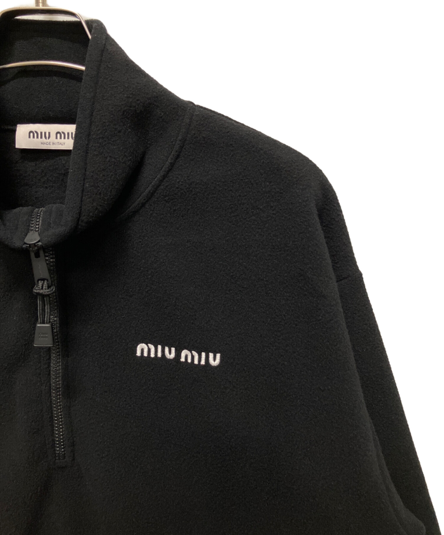 中古・古着通販】MIU MIU (ミュウミュウ) Logo Half Zip Fleece Sweat 