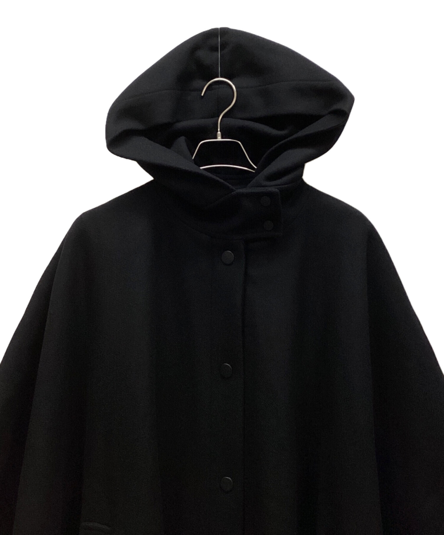 ZARA ケープコート 黒 Sサイズ　ポンチョ　アウター　ジャケット　ブラック 中古・古着通販】ZARA (ザラ) ケープポンチョ ブラック サイズ:M