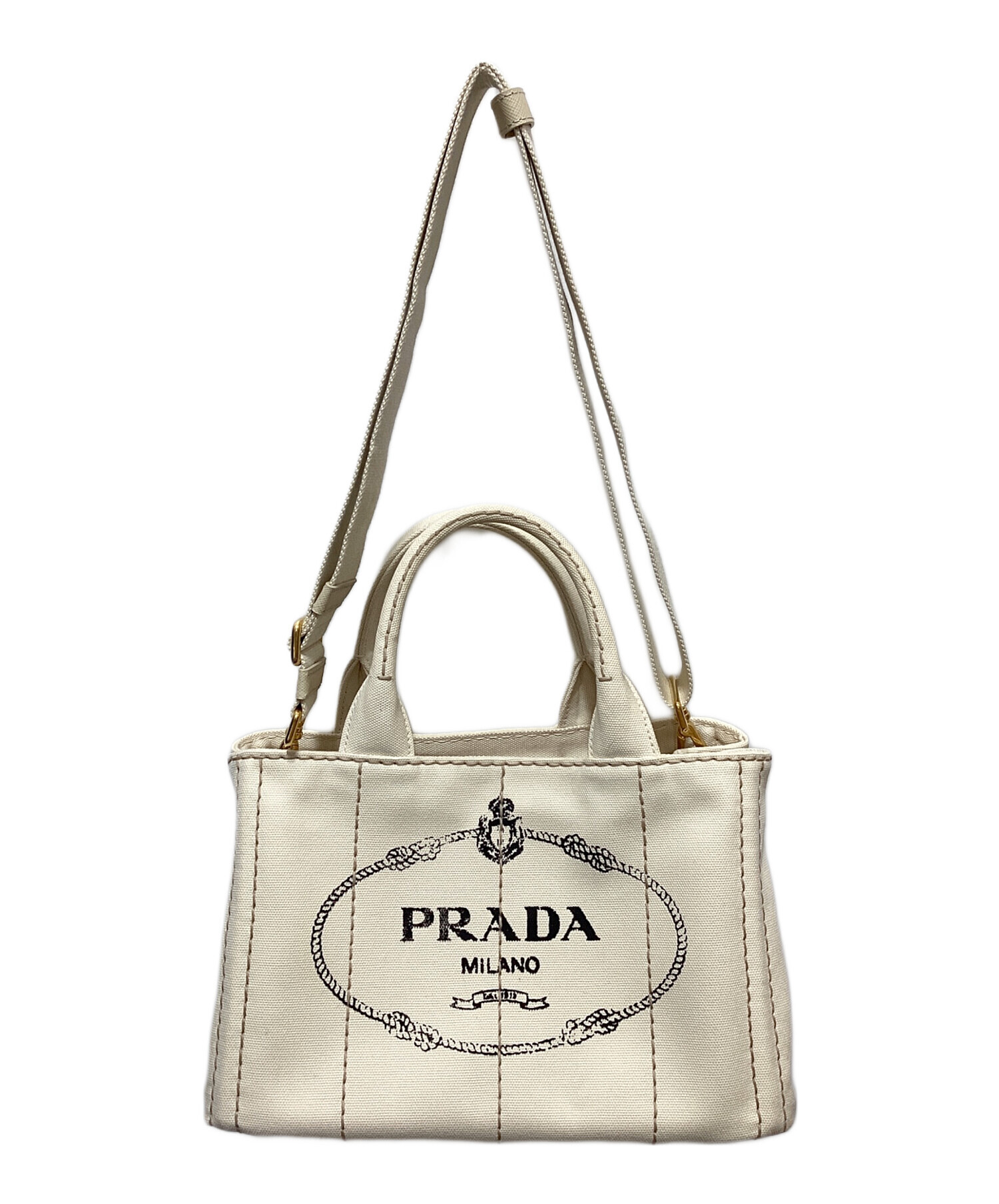 中古・古着通販】PRADA (プラダ) 2WAYバッグ アイボリー｜ブランド