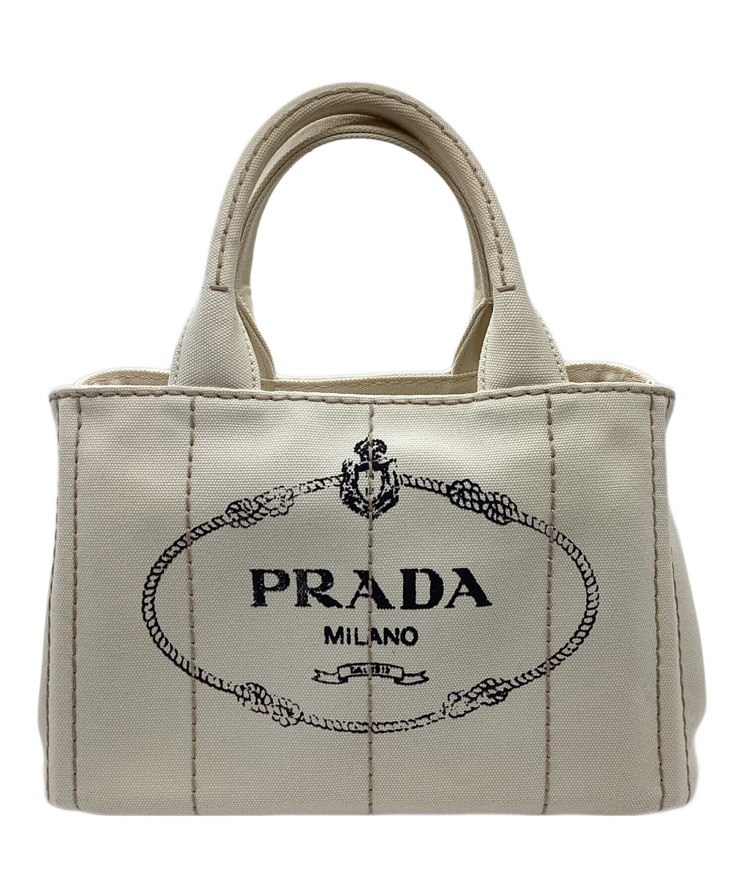 ✨美品✨　PRADA ジャガード　2wayバック 中古・古着通販】PRADA (プラダ) 2WAYバッグ アイボリー｜ブランド