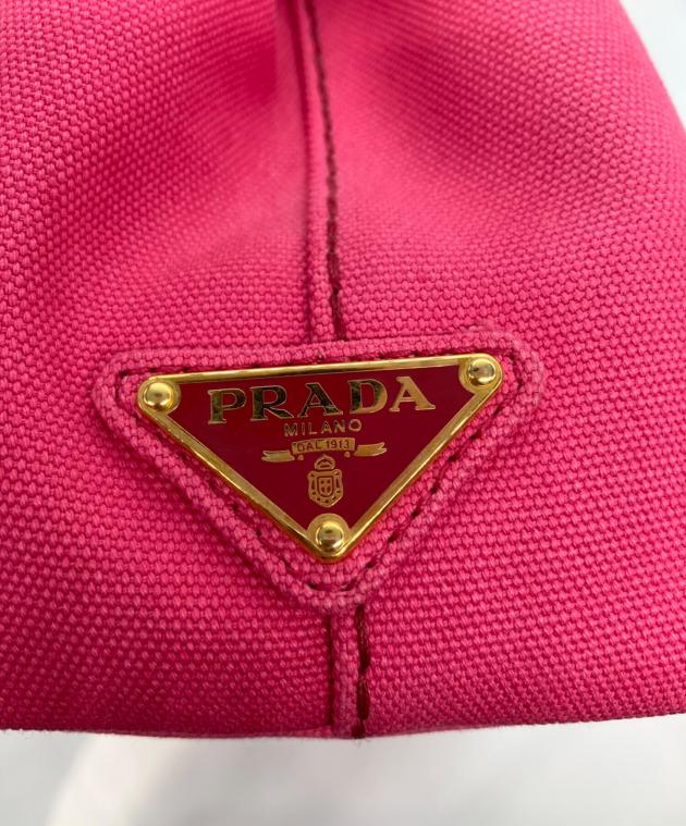 中古・古着通販】PRADA (プラダ) 2WAYキャンバスバッグ ピンク