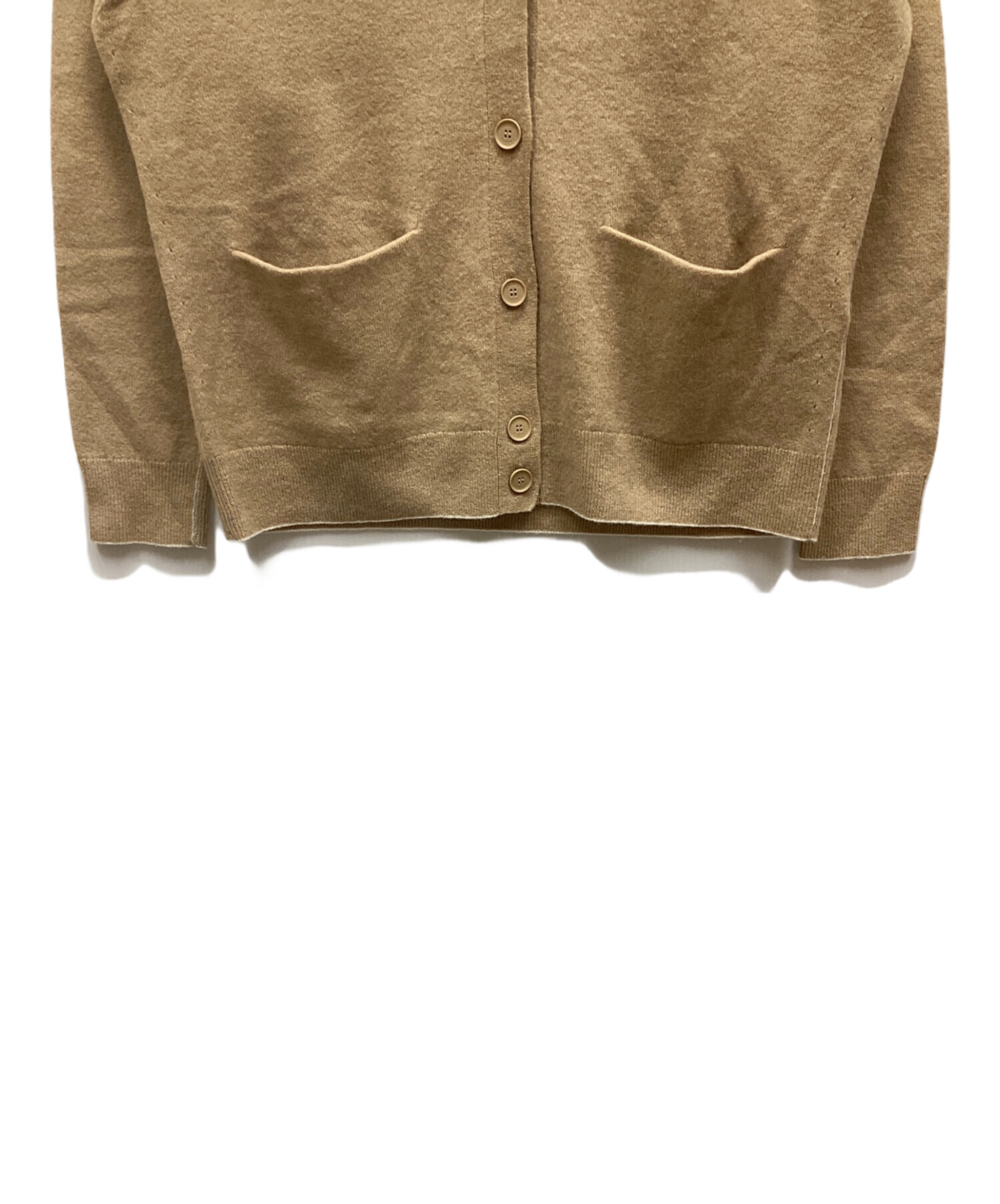 中古・古着通販】LACOSTE (ラコステ) ニットカーディガン ベージュ