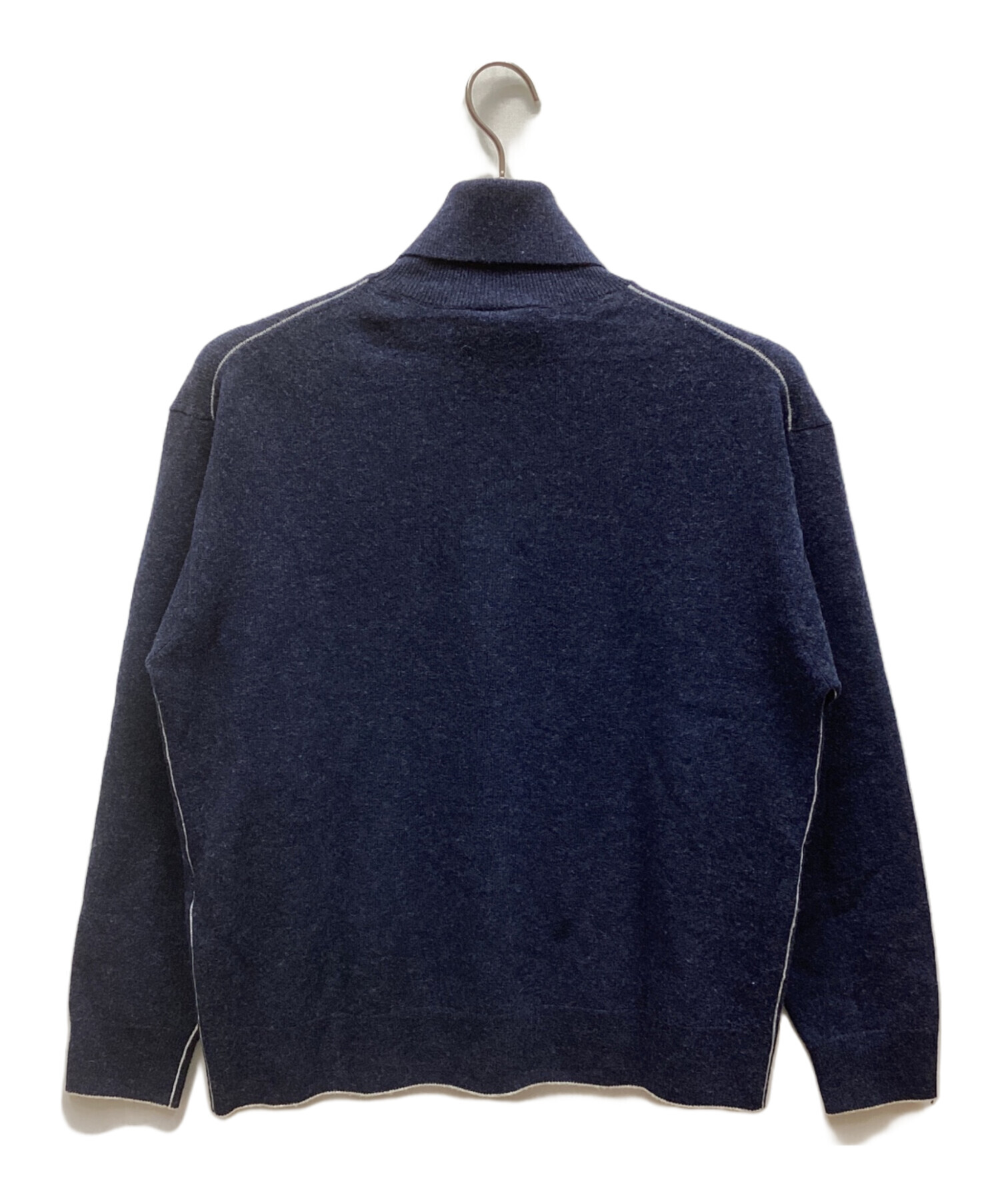 中古・古着通販】LACOSTE (ラコステ) タートルネックニット ネイビー 