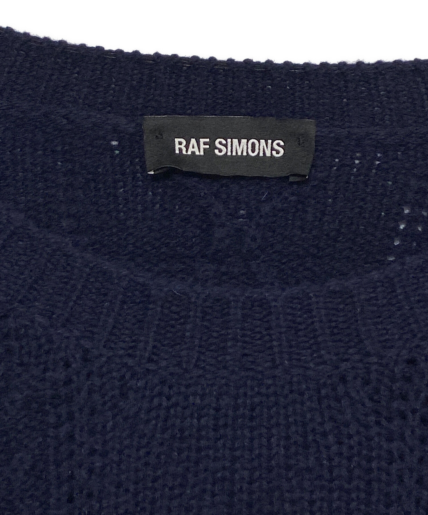 RAF SIMONS クルーネックニット ネイビー 中古・古着通販】RAF SIMONS (ラフシモンズ) OVERSIZE ROUNDNECK