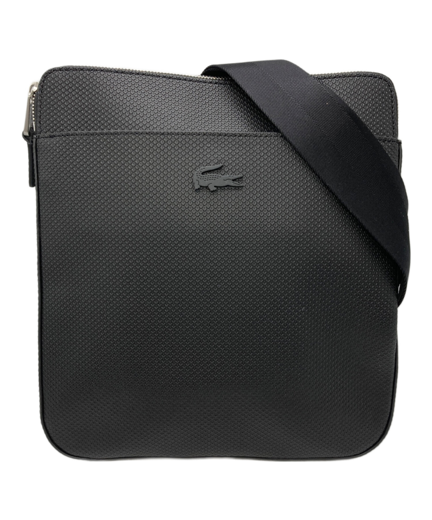 【未使用】Lacoste ブラック ショルダーバッグ 中古・古着通販】LACOSTE (ラコステ) スクエアショルダーバッグ