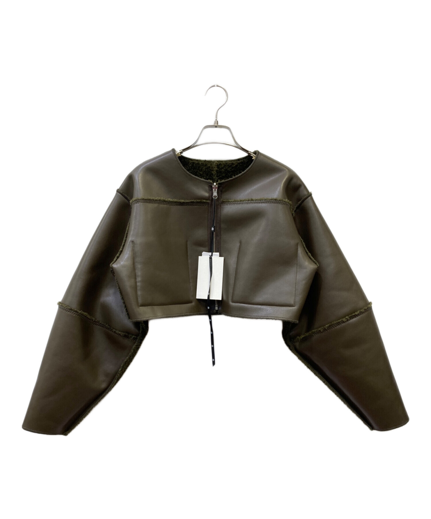 中古・古着通販】Ameri (アメリ) BOA COLLARLESS REVERSIBLE SHORT