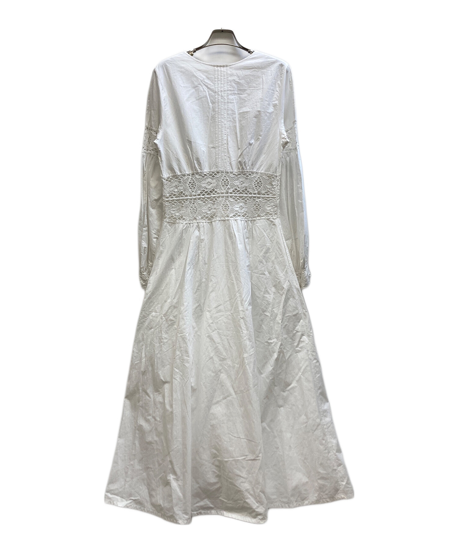 中古・古着通販】sara mallika (サラマリカ) Cotton Lace Tuck Flare