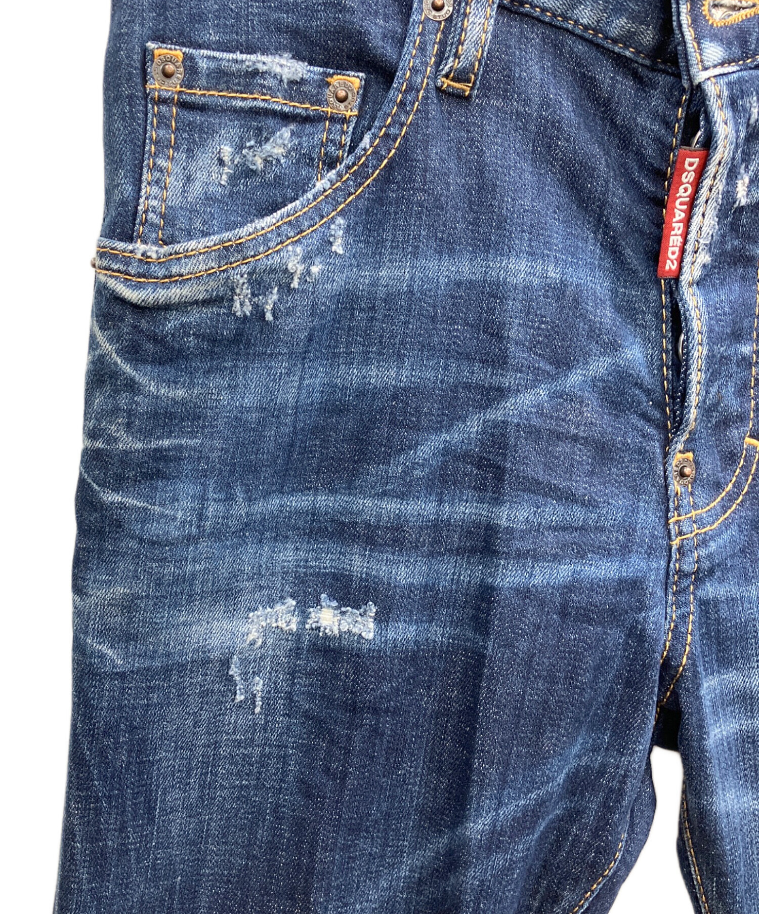 中古・古着通販】DSQUARED2 (ディースクエアード) デニムパンツ ブルー