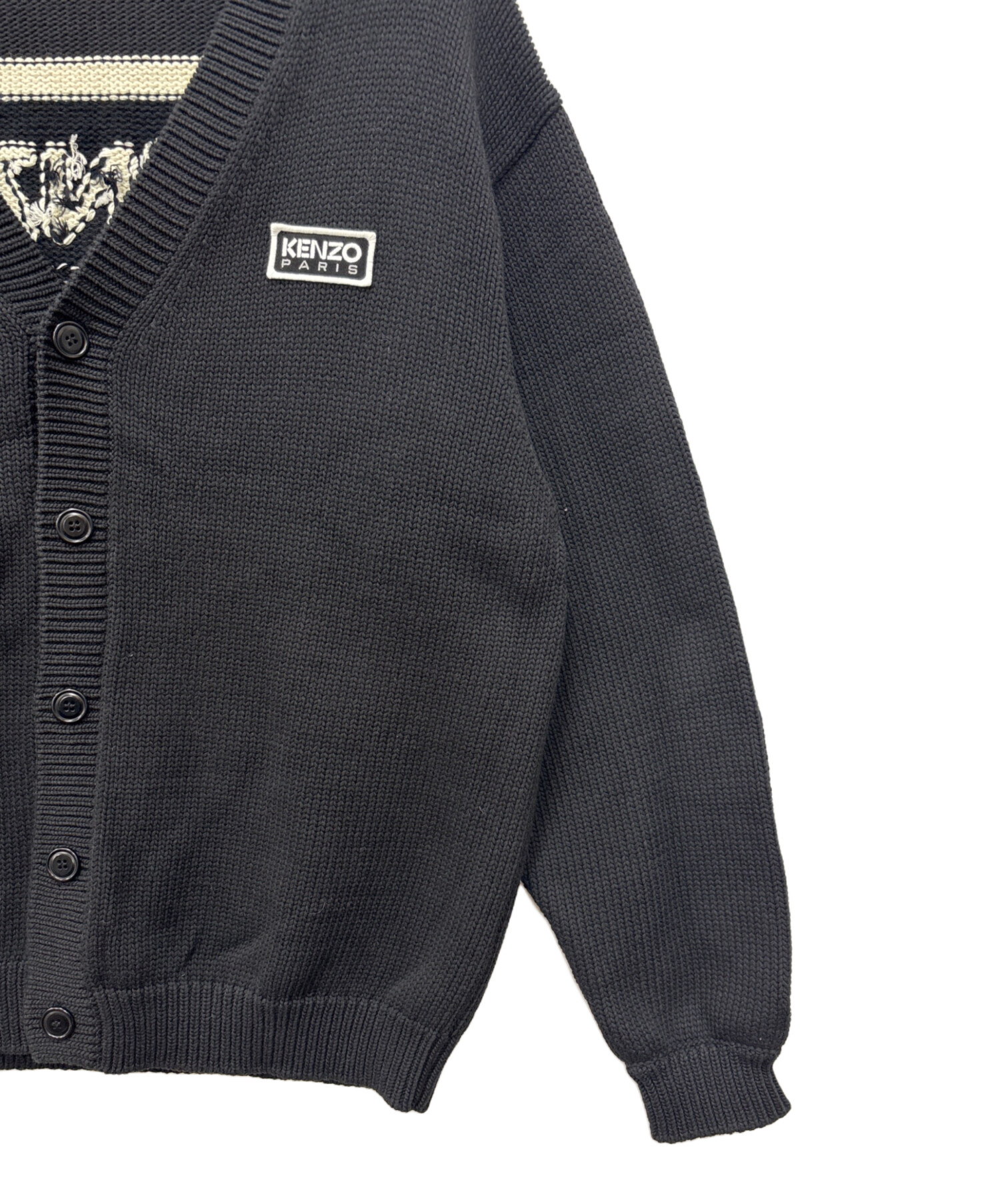 中古・古着通販】KENZO (ケンゾー) ニットカーディガン ブラック