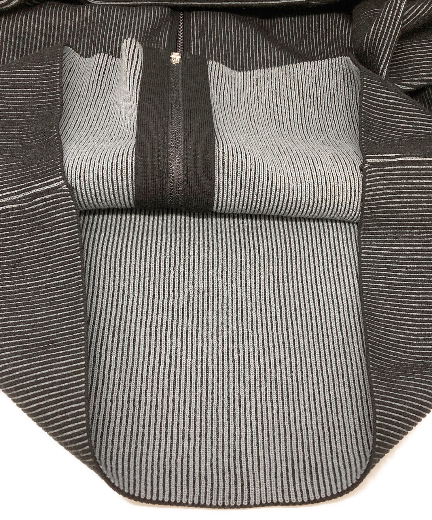 【ブラック】リブニットトラックジャケット 中古・古着通販】LACOSTE (ラコステ) リブニットトラックジャケット