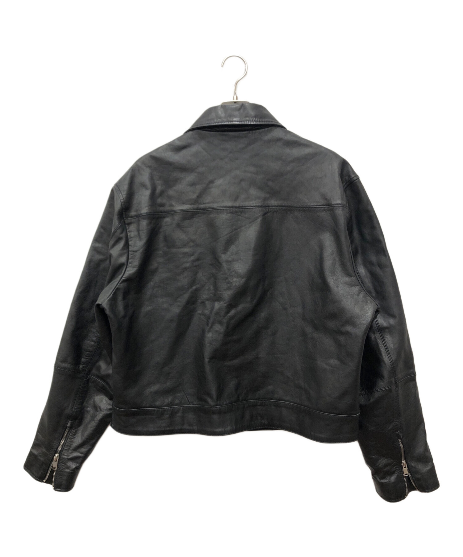 ZARA ザラ レザージャケット ボクシーフィット XLサイズ 中古・古着通販】ZARA (ザラ) レザージャケット ボクシーフィット