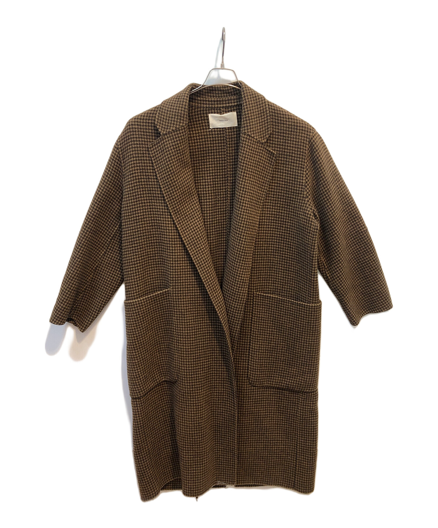 中古・古着通販】TODAYFUL (トゥデイフル) Over Check Coat ブラウン