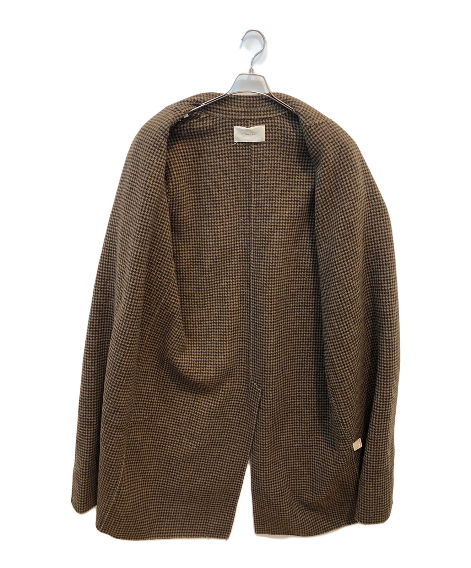 中古・古着通販】TODAYFUL (トゥデイフル) Over Check Coat ブラウン