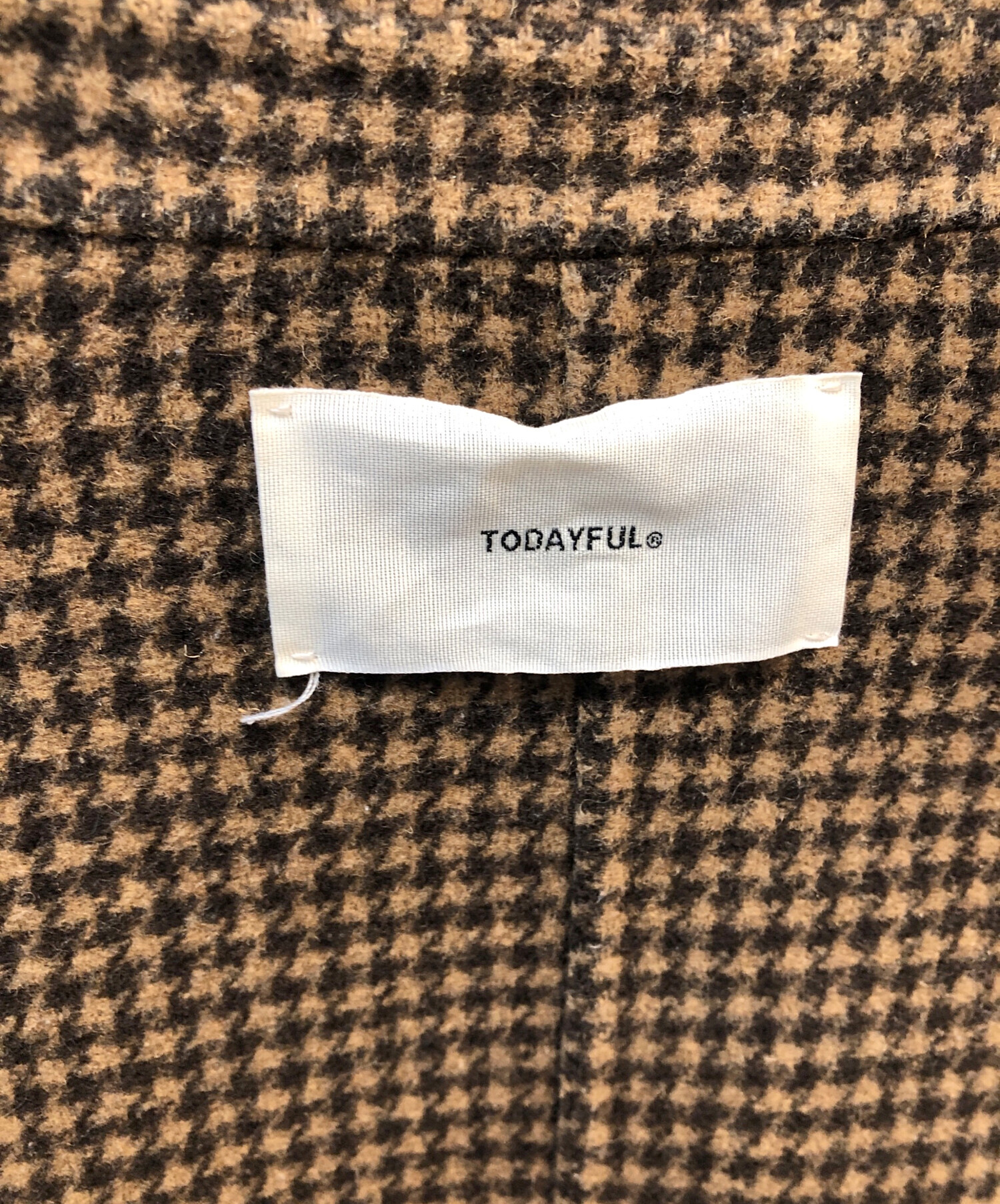 中古・古着通販】TODAYFUL (トゥデイフル) Over Check Coat ブラウン