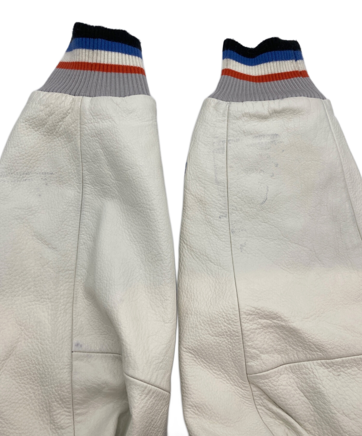 中古・古着通販】NIKE (ナイキ) 00s 袖レザー切替スタジャン ブラック