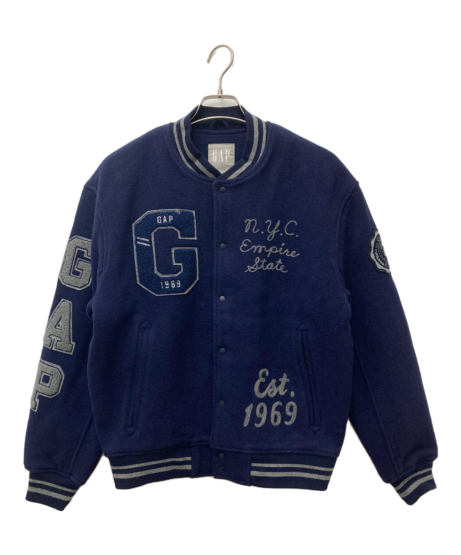 中古・古着通販】GAP (ギャップ) ワッペンウールスタジャン ネイビー 