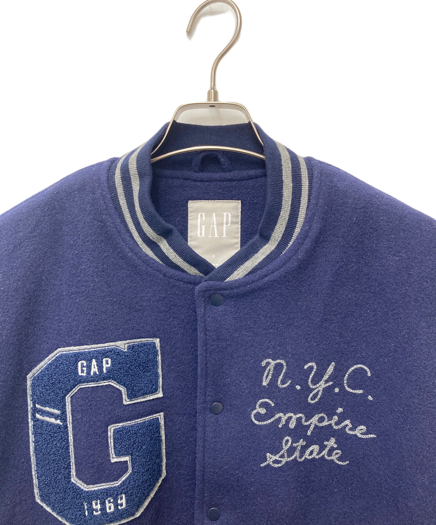 中古・古着通販】GAP (ギャップ) ワッペンウールスタジャン ネイビー 