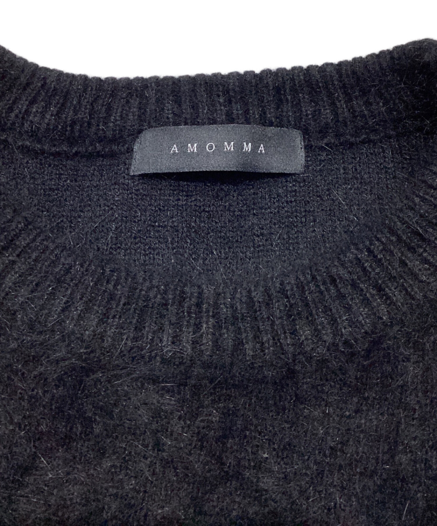 中古・古着通販】AMOMMA (アモマ) WOOL PUFF SHOULDER KNIT ブラック