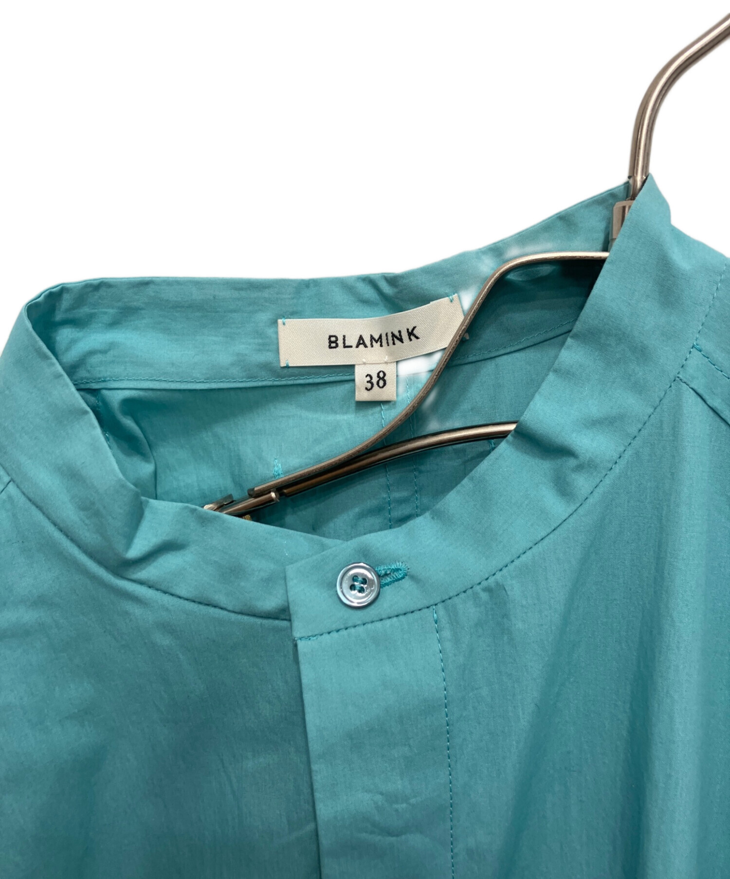 中古・古着通販】BLAMINK (ブラミンク) バンドカラーシャツワンピース 