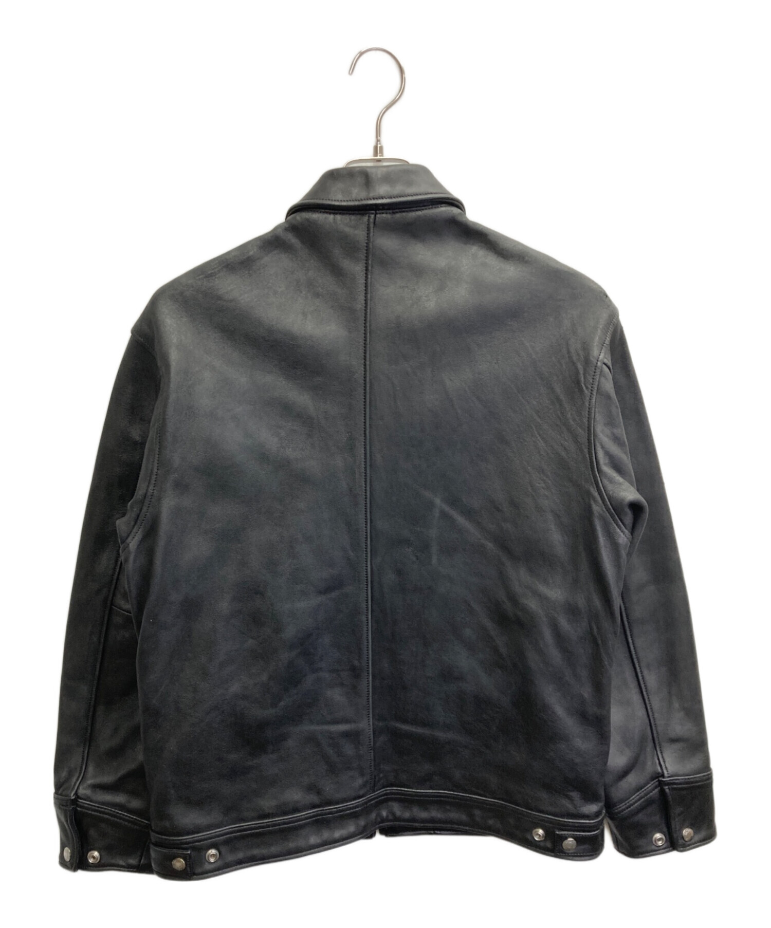中古・古着通販】Schott (ショット) LEATHER TRACKER JACKET ブラック