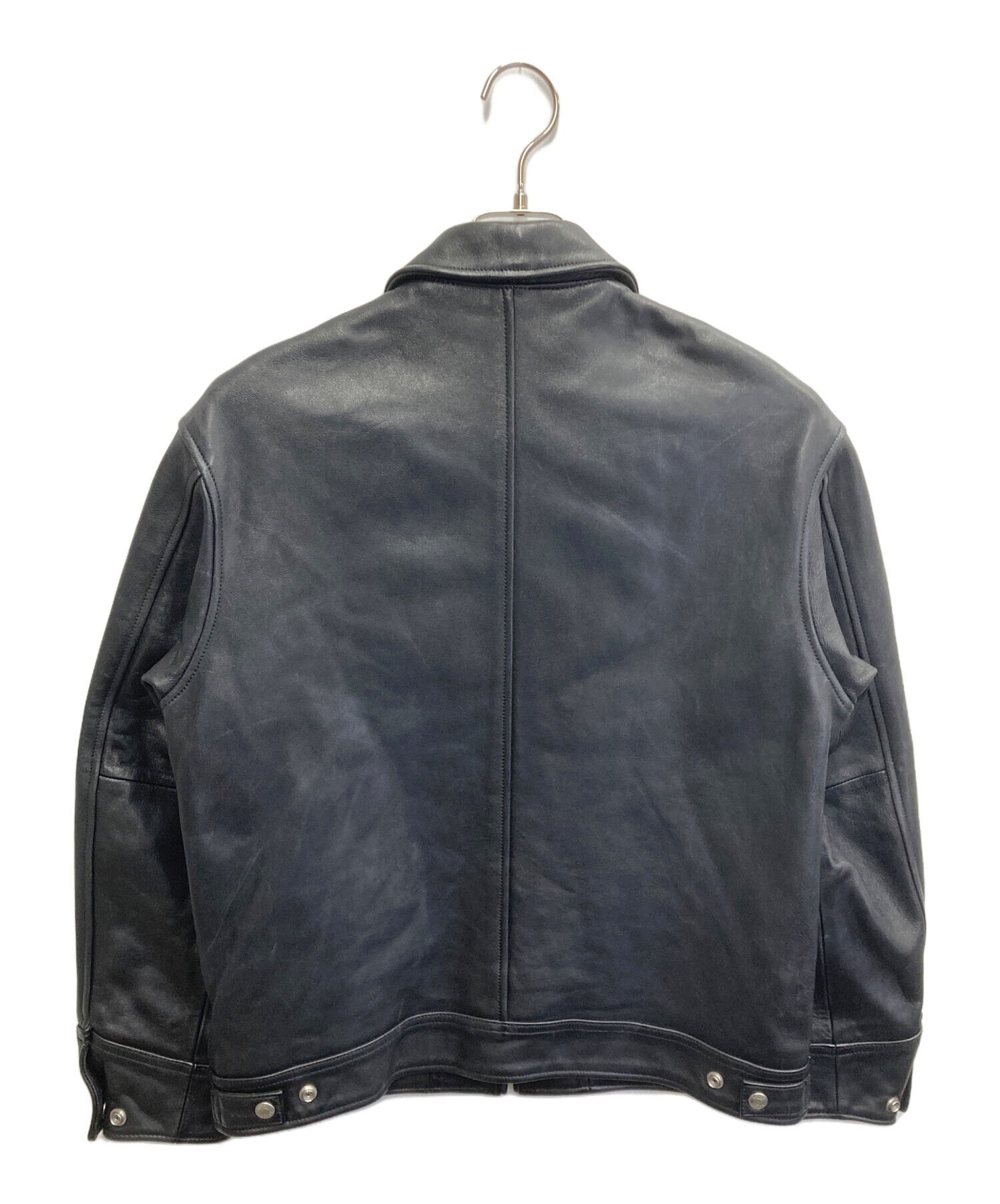中古・古着通販】Schott (ショット) LEATHER TRACKER JACKET ブラック