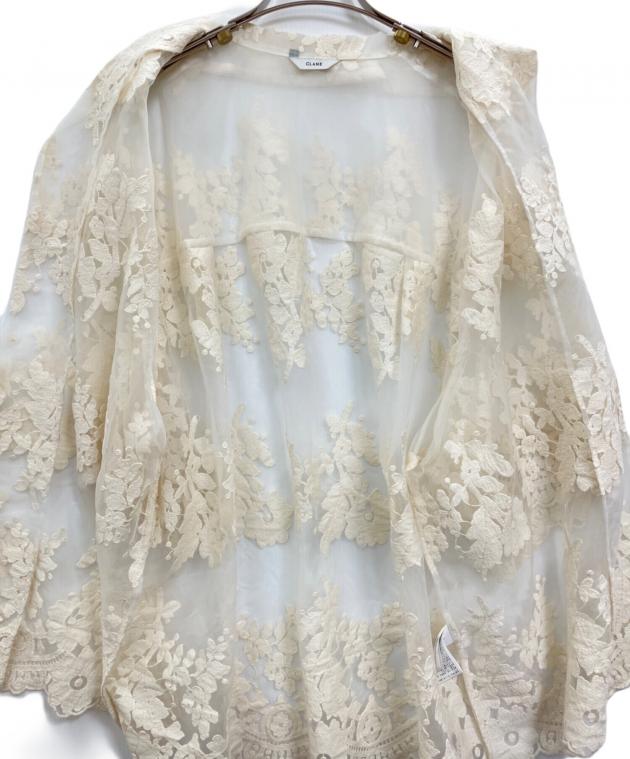 中古・古着通販】CLANE (クラネ) SHEER FLOWER LACE SHIRTS アイボリー