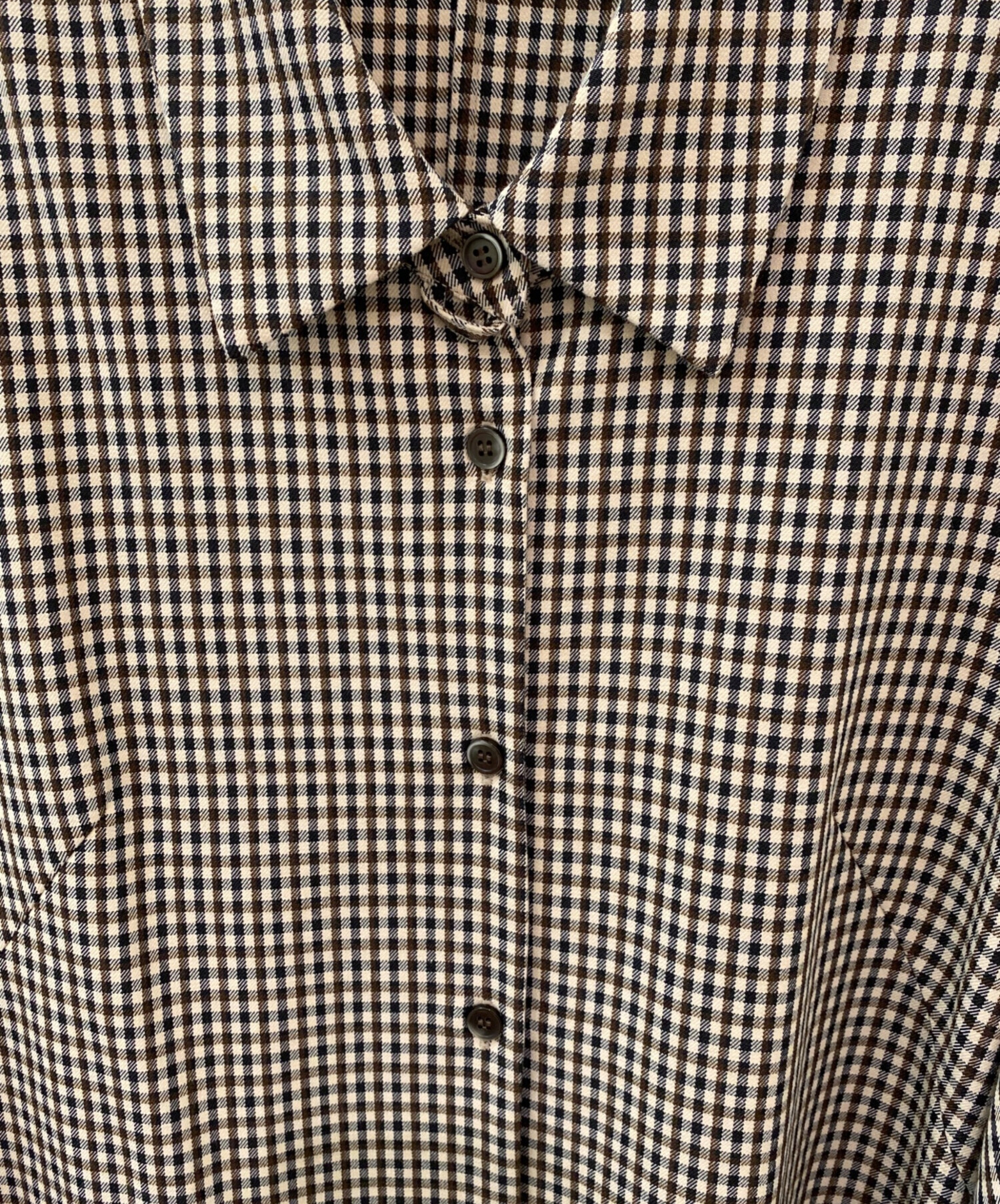 中古・古着通販】CLANE (クラネ) POWER SHOULDER CHECK SHIRT ONEPIECE