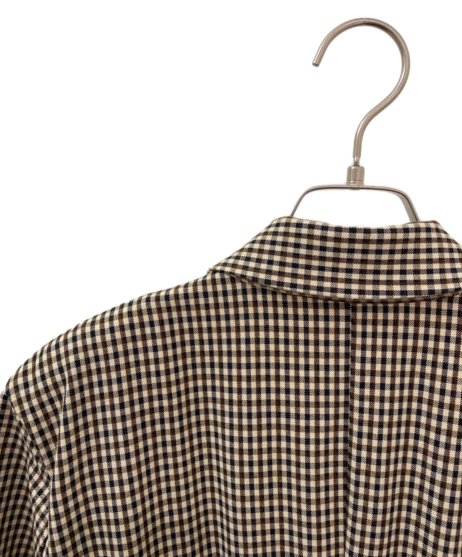 中古・古着通販】CLANE (クラネ) POWER SHOULDER CHECK SHIRT ONEPIECE