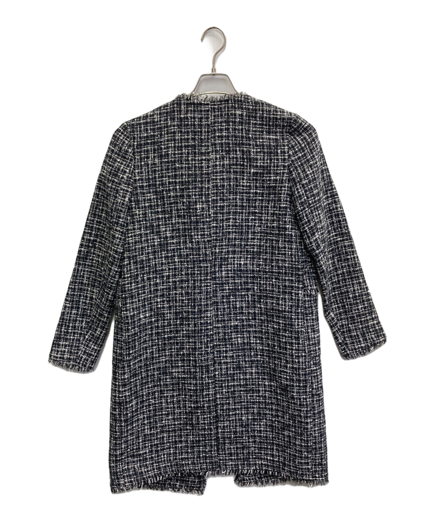 中古・古着通販】theory (セオリー) ノーカラーツイードコート