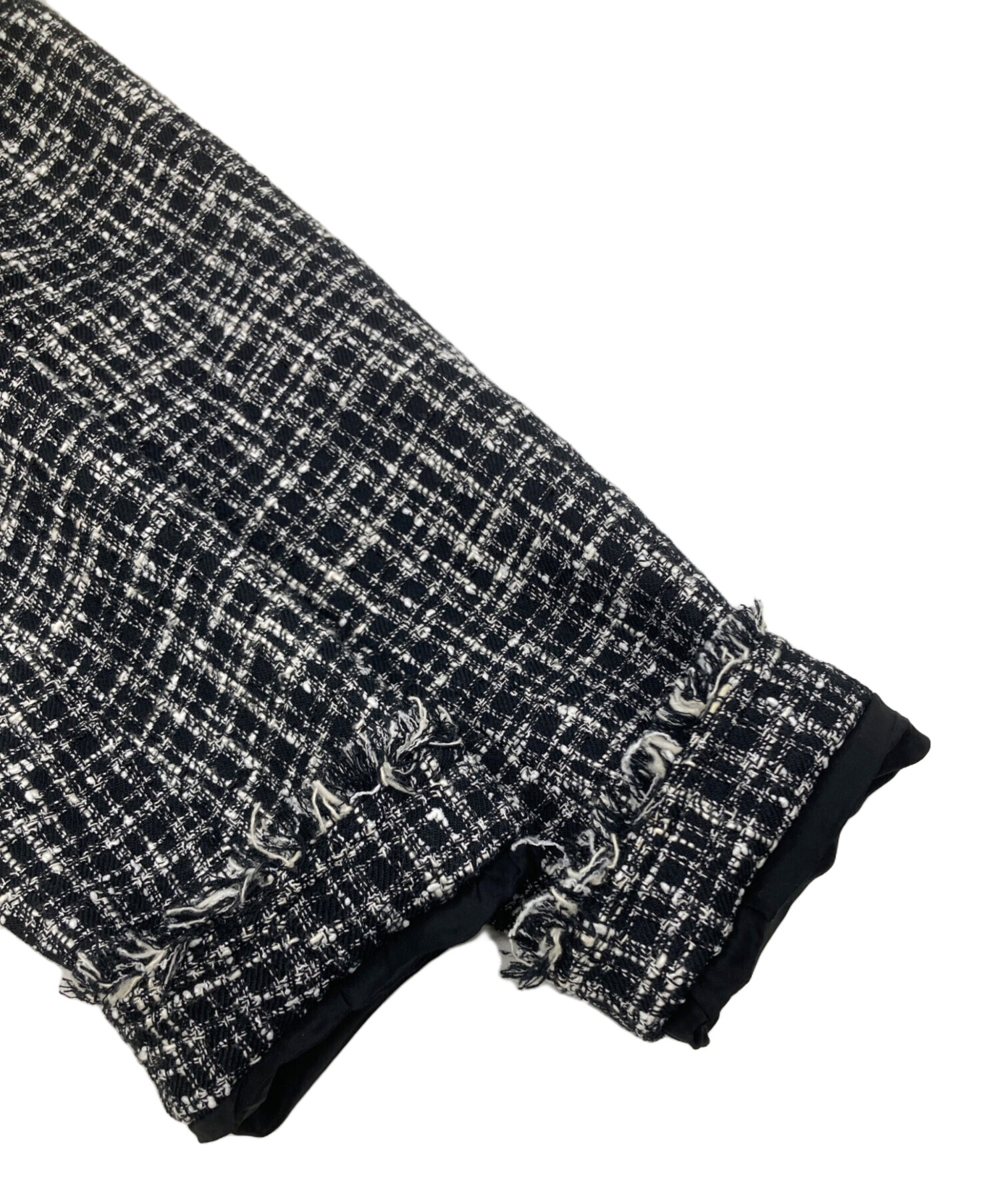 中古・古着通販】theory (セオリー) ノーカラーツイードコート