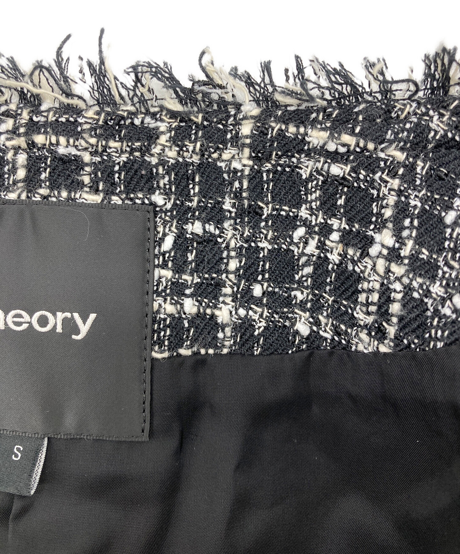 セオリーリュクス　タグ付き新品未使用　ツイードコート 中古・古着通販】theory (セオリー) ノーカラーツイードコート