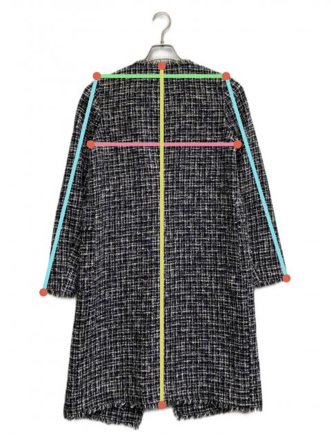 中古・古着通販】theory (セオリー) ノーカラーツイードコート 