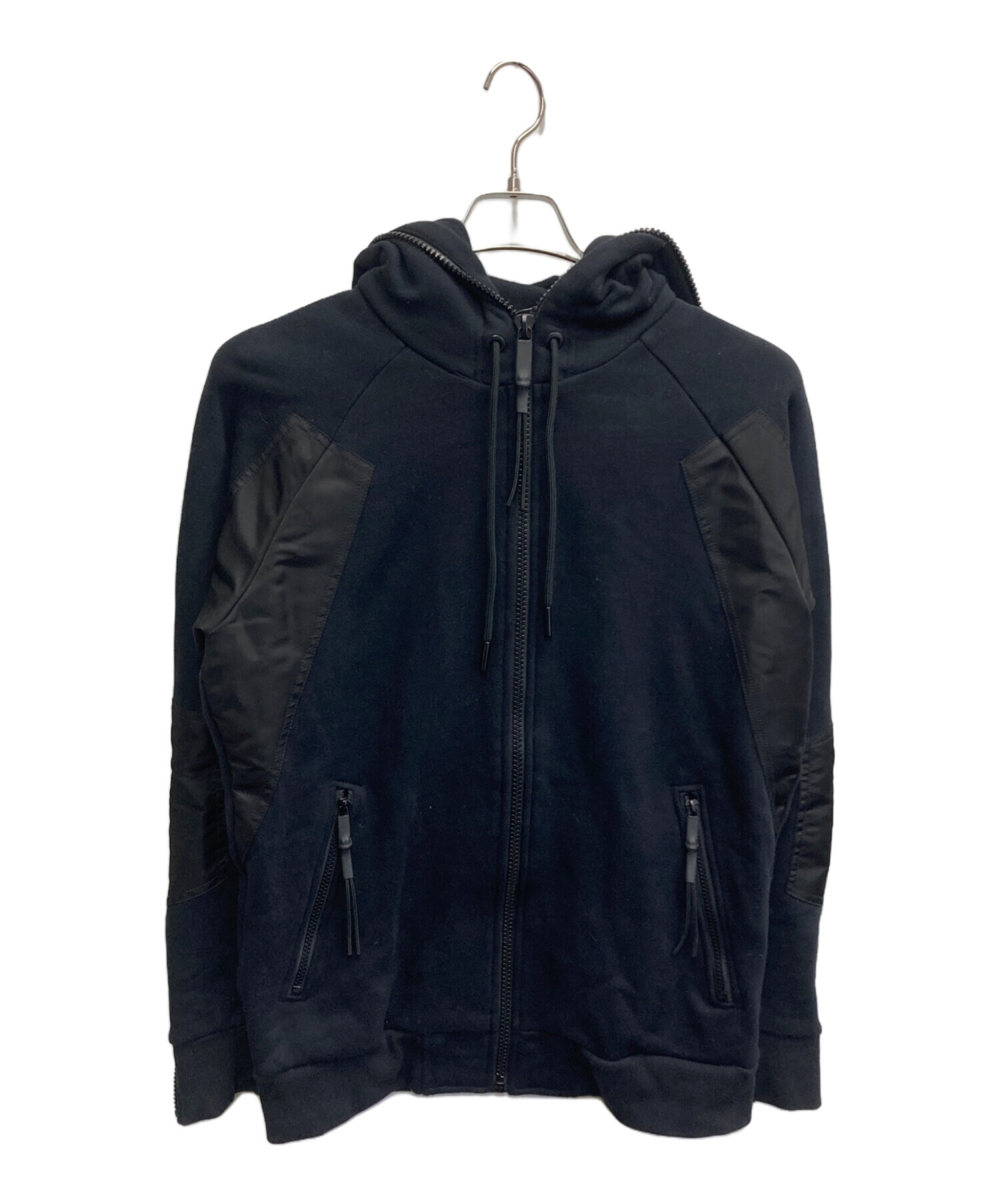 中古・古着通販】DIESEL (ディーゼル) ジップパーカー ブラック サイズ