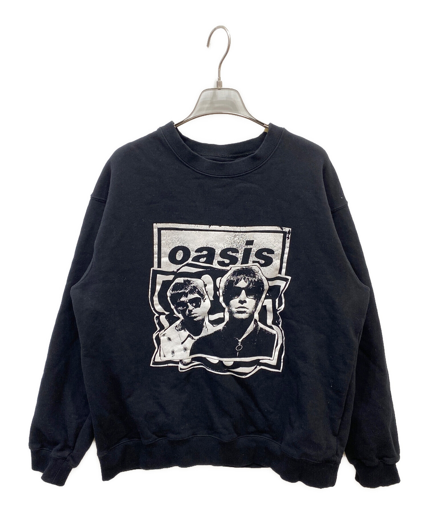 中古・古着通販】oasis (オアシス) プリントスウェット ブラック