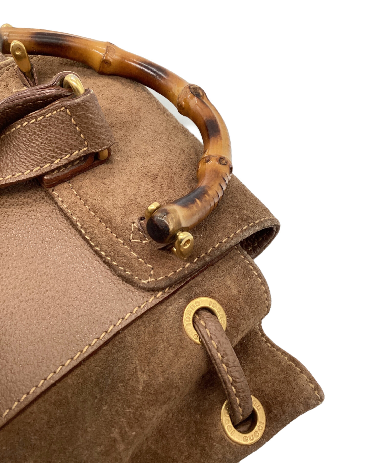 中古・古着通販】GUCCI (グッチ) バンブーリュック ブラウン｜ブランド