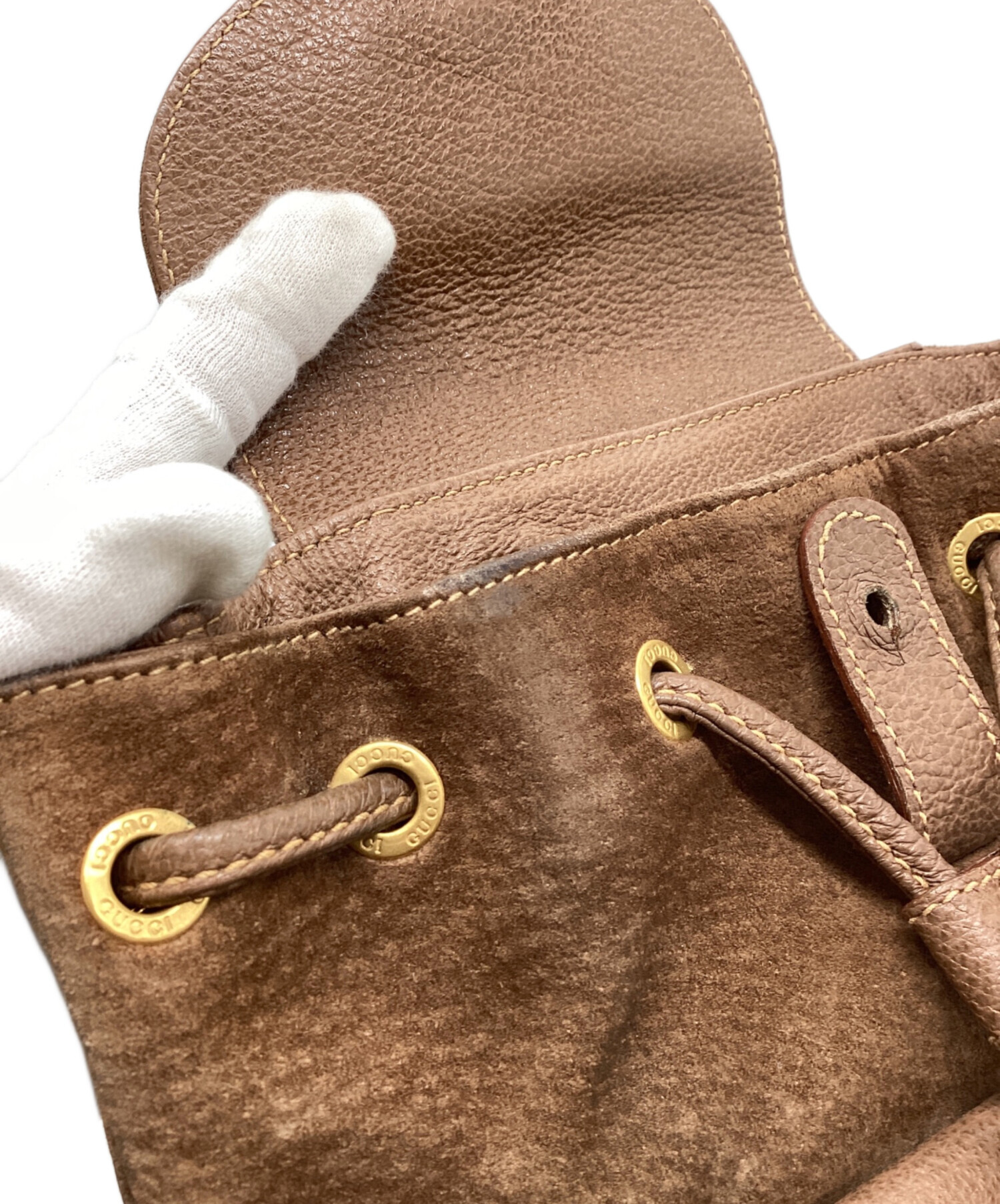 中古・古着通販】GUCCI (グッチ) バンブーリュック ブラウン｜ブランド