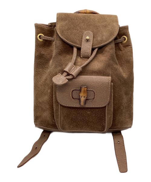 中古・古着通販】GUCCI (グッチ) バンブーリュック ブラウン｜ブランド